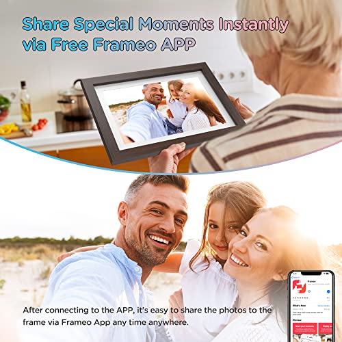 Skyzoo Digital Picture Frame 10.1 Inch FHD IPS Touch Screen Digital