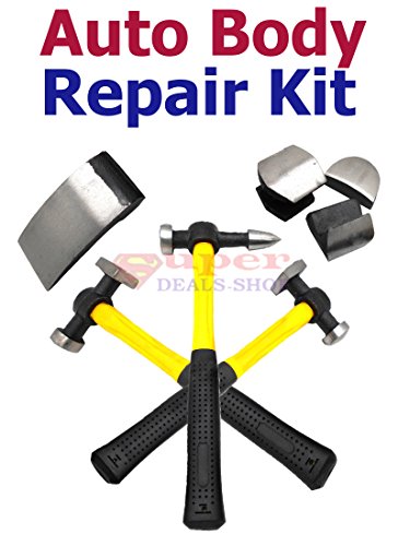 Click Here to See More Images 7 Piece Body Hammer Set and Dolly Set Auto Body Hammer Auto Body Repair Tools Fiberglass Auto Body Repair Kit Fiberglass Fender Dent Bender Auto Kit Auto Body Fiberglass Fender Super-Deals-Shop