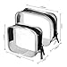 BBTO 3 Pieces PVC Travel Toiletry Bag Cosmetic Bags Organizers Makeup Bags with Zipper for Men's Women's Travel Toiletry Kit, Clear