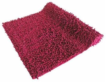 Luxus Glitzer 100 Baumwolle Chenille Teppich Badteppich Wein