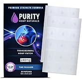 Purity Hemp Naturals Body Discomfort Patch 240 mg - 30 ct (8 mg ea.) Lasts 24 Hours. Sweat & Water Resistant. Convenient & Discreet. For Use On Any Part Of The Body. Plant-Based Extended-Release Patch