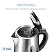 Electric Kettle by BESTEK - Fast Boiling Hot Water Tea Kettle, 18/10 Stainless Steel BPA-Free, Cordless 1500W 1.7L, Boil-Dry Protection, Auto Shut-off