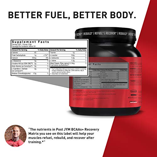 Post JYM Active Matrix - Post-Workout with BCAA's, Glutamine, Creatine HCL, Beta-Alanine, and More | - //medicalbooks.filipinodoctors.org