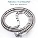 Extra Long Stainless Steel Shower Hose for Handheld Shower Head Double Lock 78 Inch Length Flexible Pipe (6 Ft,2.0M)