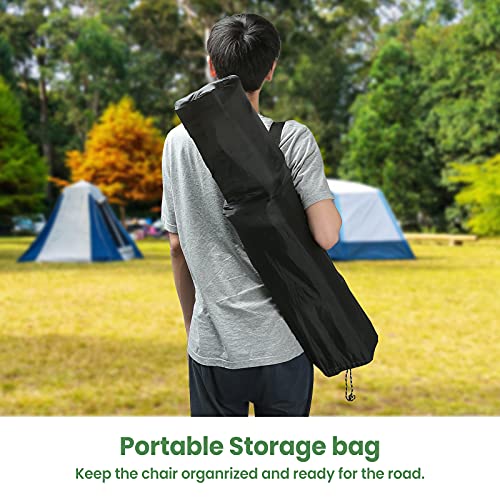 Uverbon Silla de Camping Plegable Reclinables Portátiles con Soporte para Tazas y Bolsa de Almacenamiento, para Playa, Senderismo, Picnics, Pescar