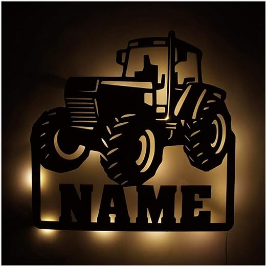 Mobel Deko Licht Trekker Traktor Lampe Mit Name N Fur Manner Mann Kind Er Junge N Jungs Ab 0 1 2 3 4 5 6 7 8 9 Monate Jahre Jahriges Kinderzimmer Traktor V6 Amazon De Beleuchtung