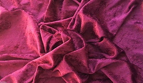 Burgundy Crushed Panne Velvet Velour Poly Fabric by the Yard (Drapery Photography Backdrop)