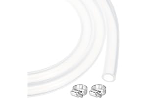 MECCANIXITY 3.3ft Clear Silicone Rubber Tubing 3/8" ID Plastic Tube Flexible Air Hose for Brewing, Wine Making, Pump Siphon, 