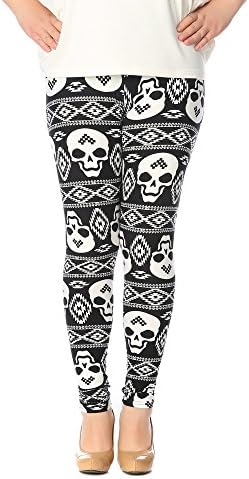 FATEMOONS Women's Printed Brushed Leggings (Free Size (23"-28"Waist), color3)