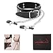 Leather Collar Fur Lining With Nipple Clamps Adjustable Breast Clips Clit for Couples Game