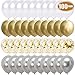 Gold Confetti White Silver Balloons, 100pcs 12 inch Party Balloons for Wedding Engagement Birthday Graduation Supplies