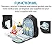 HARFING Waterproof Insulated Diaper Bag Backpack with Changing Pad & Stroller Straps, Large Capacity, Lightweight Travel Baby Gear Nappy Organizer for Mom & Dad,Black