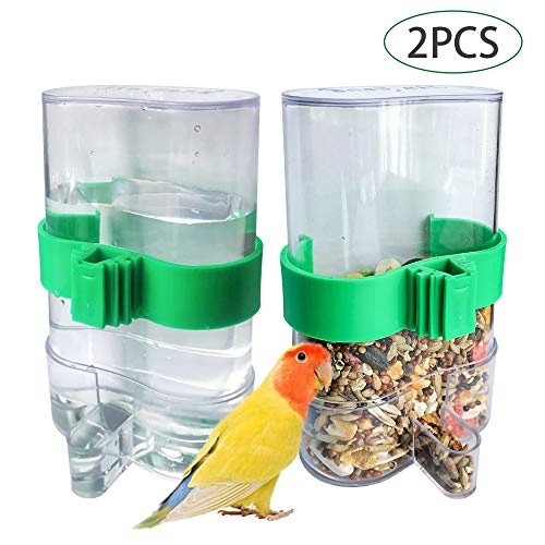 BLSMU Parakeet Water Dispenser,NoMess Parrot Feeder,Parakeet Waterer