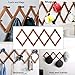 Homode Vintage Wood Expandable Peg Rack- Multi-Purpose Accordion Wall Hangers with 13 Hooks for Hats, Coat, Mugs, Scarf, Jewelry Storage
