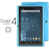 ProntoTec Axius Series Q9 7 Inch Quad Core Android 4.4 KitKat Tablet PC, 800 x 480 Pixels Cortex A8 Processor, 4GB ROM, Dual Camera, G-Sensor, Google Play Pre-loaded -Blue (2015 New Model)