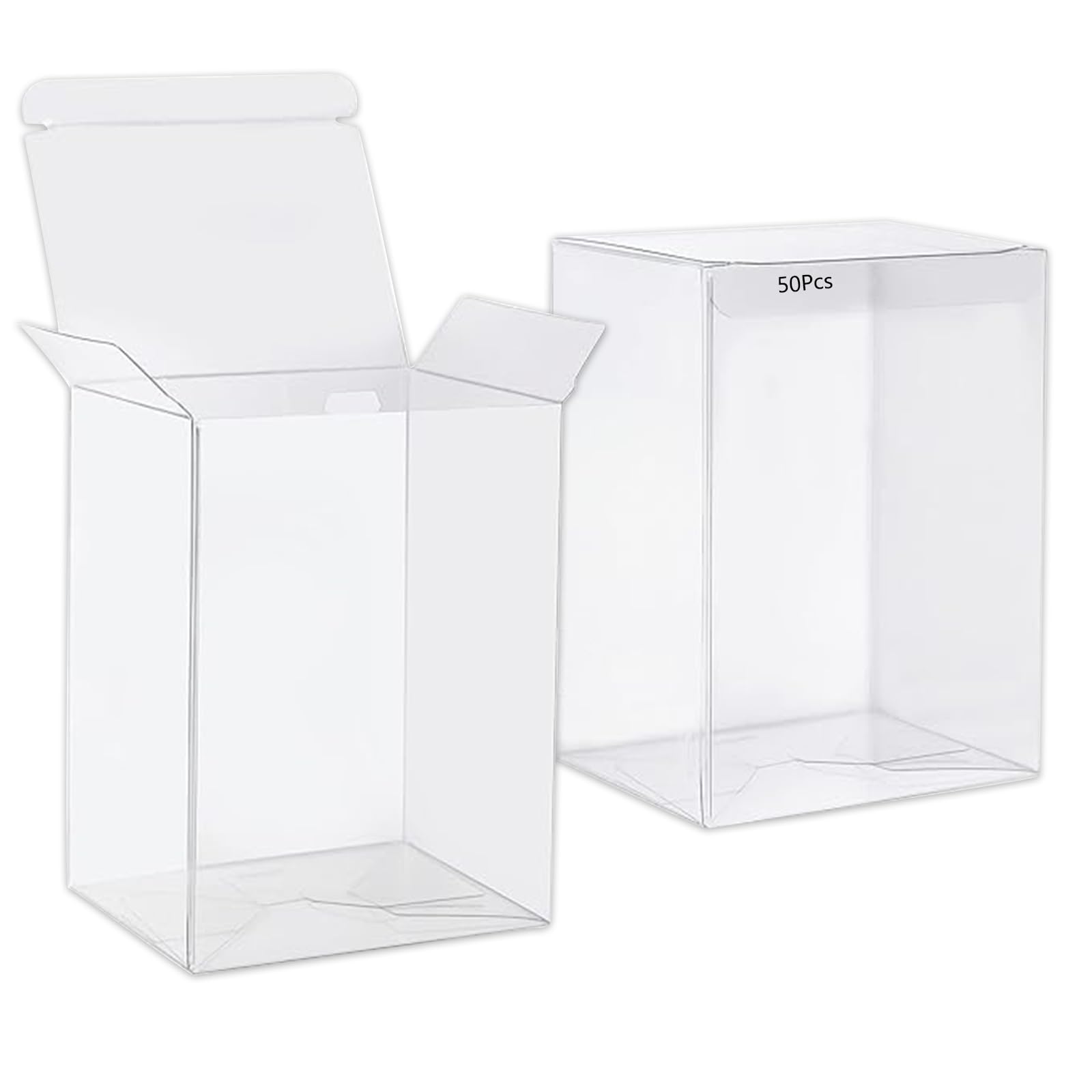 Photo 1 of 50 Pack Cases for Funko, 0.38mm Crystal Clear Case, Heavy-Duty Display Case with Protective Film and Locking Label, Strong Thick Plastic Protectors