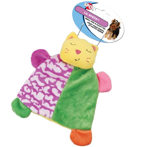 Ethical Pet Lil Spots Plush Blanket Toys for Small Dogs and Puppies, 7-Inch, Assorted