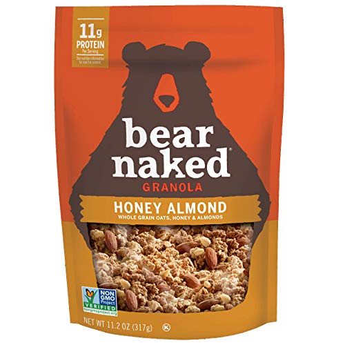 Bear Naked Honey Almond Granola - Non-GMO, Kosher, Vegetarian Friendly - 11.2 Oz (Pack of 6)