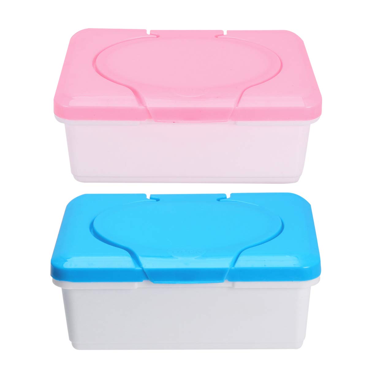 EXCEART Wipes Dispenser Box Diaper Wipes Dispenser Baby Wipes Case Baby Wipe Holder Rectangular Paper Towel Container Dustproof Storage Organizer 2pcs