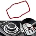 Thor-Ind Car Interior Center Console Multimedia Buttons Decor Frame Cover Trim for BMW 1 3 4 5 7 Series X1 X3 X4 X5 X6 2013-2014 E38 E70 E71 E81 E84 E87 F01 F07 F10 F11 F15 F16 F20 F25 F26 (Red)