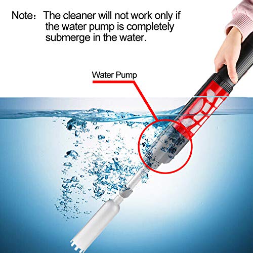 FREESEA Automatic Gravel Cleaner, Electric Aquarium Water Pump Cleaner, Sludge Extractor for Fish Tanks, Aquarium Washing Sand Filtering and draining