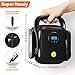 Directtyteam Car Air Compressor Tire Inflator, 12V Portable Air Pump for Car Tires, Tire Pump with LED Light, Long Cable and Auto Shut Off Compatible with Car, Bicycle, Motorcycle, Balls, Inflatable