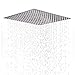 Qomolangma Rain Shower Head, 16 Inch High Pressure Square Shower Head Stainless Steel, Large Rainfall Shower Head Replacement, Powerful Showerhead Flow No Rust, Hard Water Filter, Brushed Nickel