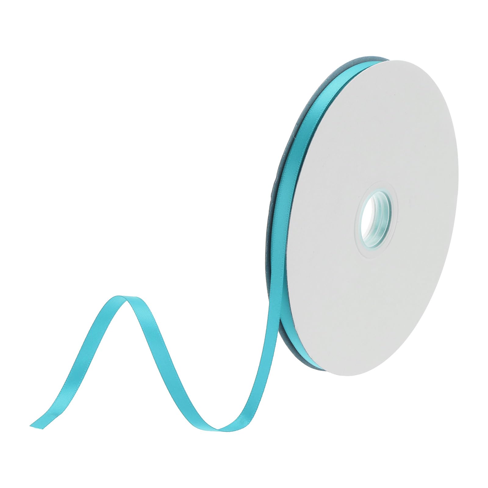 DMiotech 6mm Satin Ribbon 91m/300ft Thin Double Face Fabric Grosgrain Ribbon for Gift Wrapping Floral Hair Flower Bouquet, Sky Blue