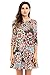 Dearlovers Women 3/4 Sleeve Floral Print Loose A-line Casual Dress Large Size Multicolored-02