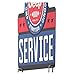 Jeep Service Linked and Embossed Metal Sign - Vintage Jeep Sign for Garage or Man Cave