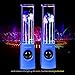 SoundSOUL Bluetooth Water Dancing Speakers Light Show Water Fountain Speakers LED Speakers (Dual 3W Speakers, 4 Colored LED Lights, Built-in Rechargeable 1800mAh Battery, Bluetooth 4.0) - Blue