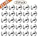 EVISWIY Strong Magnetic Hooks Refrigerator for Hanging Keys Grill Tools Heavy Duty Small Neodymium Magnets Hooks Hangers for Cruise Cabins Fridge Classroom Kitchen Office Garage 25 Pack