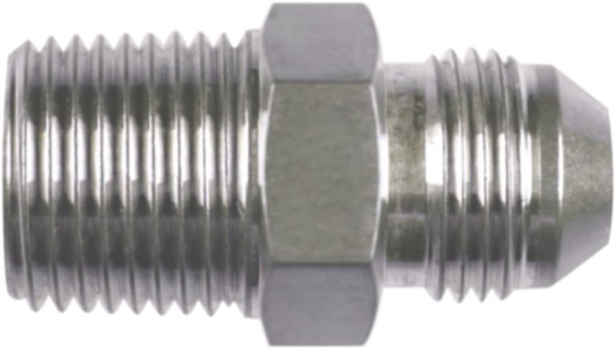 -8AN Male Flare to 1/2" NPT Pipe Adapter Fitting 8AN Bare Aluminum 8ANM500NPTMSS