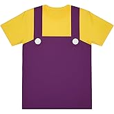 Cosplaya Colored Overalls Shirt for Mens - Men Women Teens Tshirt Onesie Cosplay Halloween Christmas Costumes
