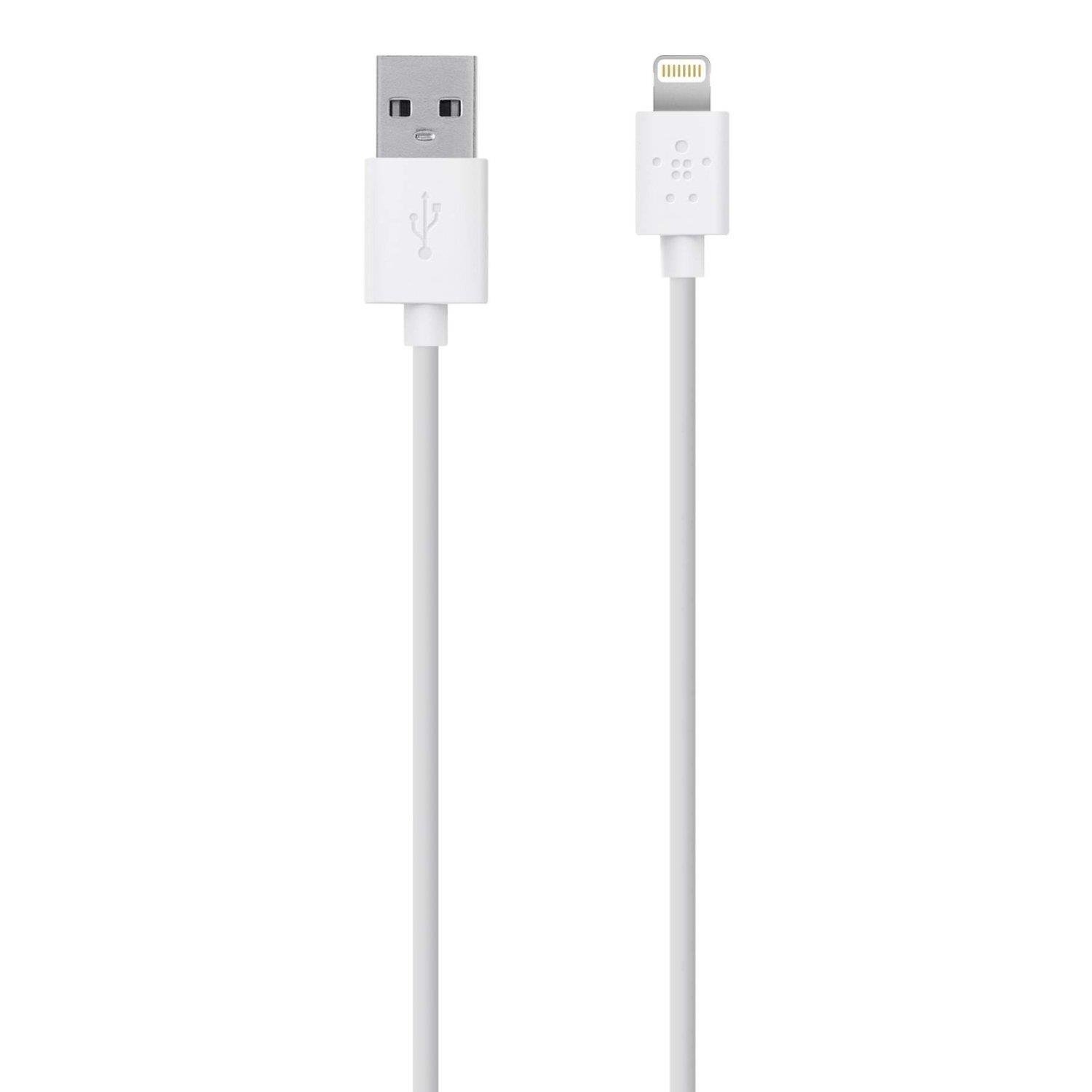 Belkin MIXIT Lightning to USB Cable - MFi-Certified iPhone Charging Cable for iPhone XS, XS Max, XR, X, 8/8 Plus and More (9.8 ft/3 m), White