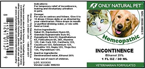 homeopathic remedy for incontinence in dogs
