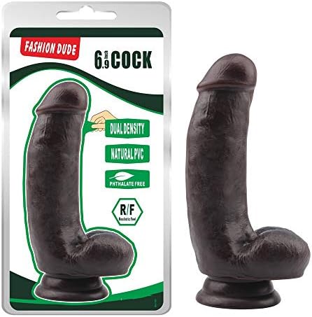 Black 6.9 Inch PVC Waterproof Toys for Women with Strong Suction Cup Hands Free Only Sold by" Zero Distance Shop"