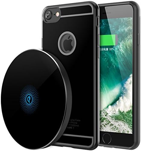 iPhone 8 Wireless Charger, Foxin QI Ultra-Slim Metal Aluminum Wireless Charging Pad for iPhone 7/8 Samsung Nexus Nokia and all Qi-Enabled Devices (Pad+4.7")