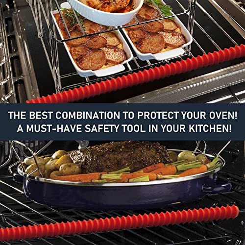 Oven Liners for Bottom of Oven, 2 Pack Large Oven Liners Mat + 4 Pack