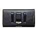 AIScell Pouch Belt Clip Case For Smartphone [ Magnetic Flap Holster Black Leather Case 5.90X3.20 X0.50 In. ] Fits Samsung Galaxy S9 / S8 / S7 / S6 / J3 / Iphone Xs/X / With Slim Cover Or Naked Phone