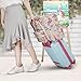 Foldable Travel Tote Bag Waterproof High Capacity Portable Storage Luggage Bag (Pink Floral)