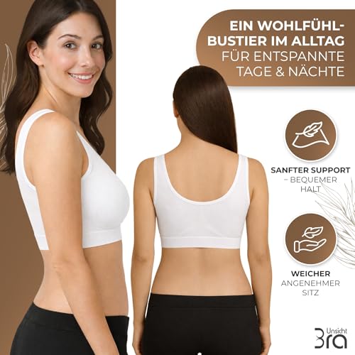 UnsichtBra Bustier, Women's Bra without Underwire, Feel-Good Bustier Top, Non-Wired Soft Bra, Sleep, Nursing, Sports Bralette in Many Colours
