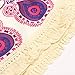 KING DO WAY Roundie Indian Mandala Tapestry Soft Breathable Tassels Beach Towel Used as Tablecloth Wall Hanging Decoration Hippie Beach Blanket Yoga Mat-Sunscreen Shawl Wrap Skirt 59’'