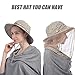 USHAKE Head Net Hat, Safari Hat Sun Hat Bucket Hat with Hidden Net Mesh Khaki