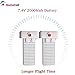 Quadcopter Battery, Hometall 2PCS 7.4V 2000mAh Lithium Battery for Syma X8SW X8SC RC Quadcopter Drone Longer Fly Time