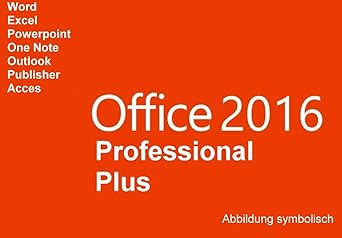 Microsoft® Office 2016 Professional Plus. Vollversion Deutsch für 1 PC (32/64-Bit) + Gratis-Installations-DVD