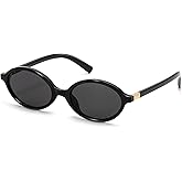ViewJoy Retro Oval Sunglasses for Women Vintage 90s Y2K Trendy Designer Sun Glasses