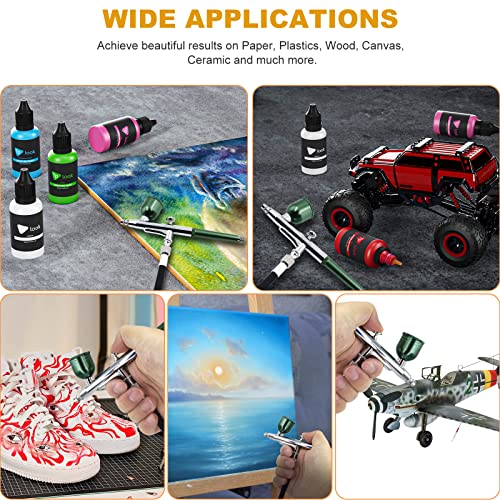 Tplook Upgraded 37PSI Airbrush Kit, DualAction MultiFunction Five