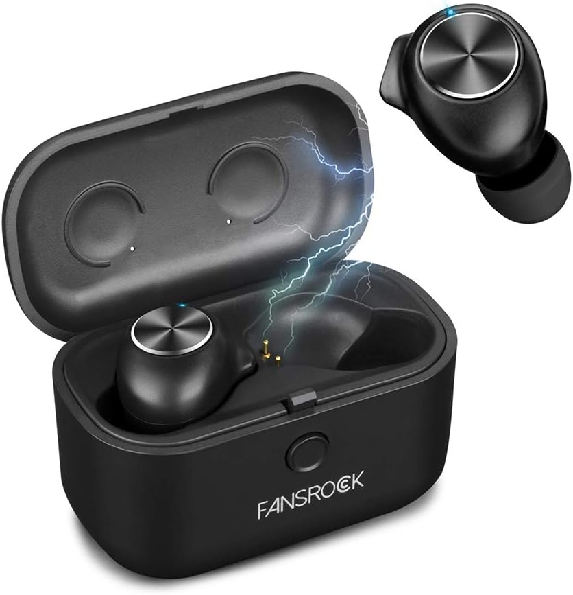 Wireless Earbuds, True Wireless Bluetooth Earbuds with Portable Charging Case, HD Stereo Bass Sport Bluetooth 5.0 Wireless Headphones, 20H Playtime, Built-in Mic
