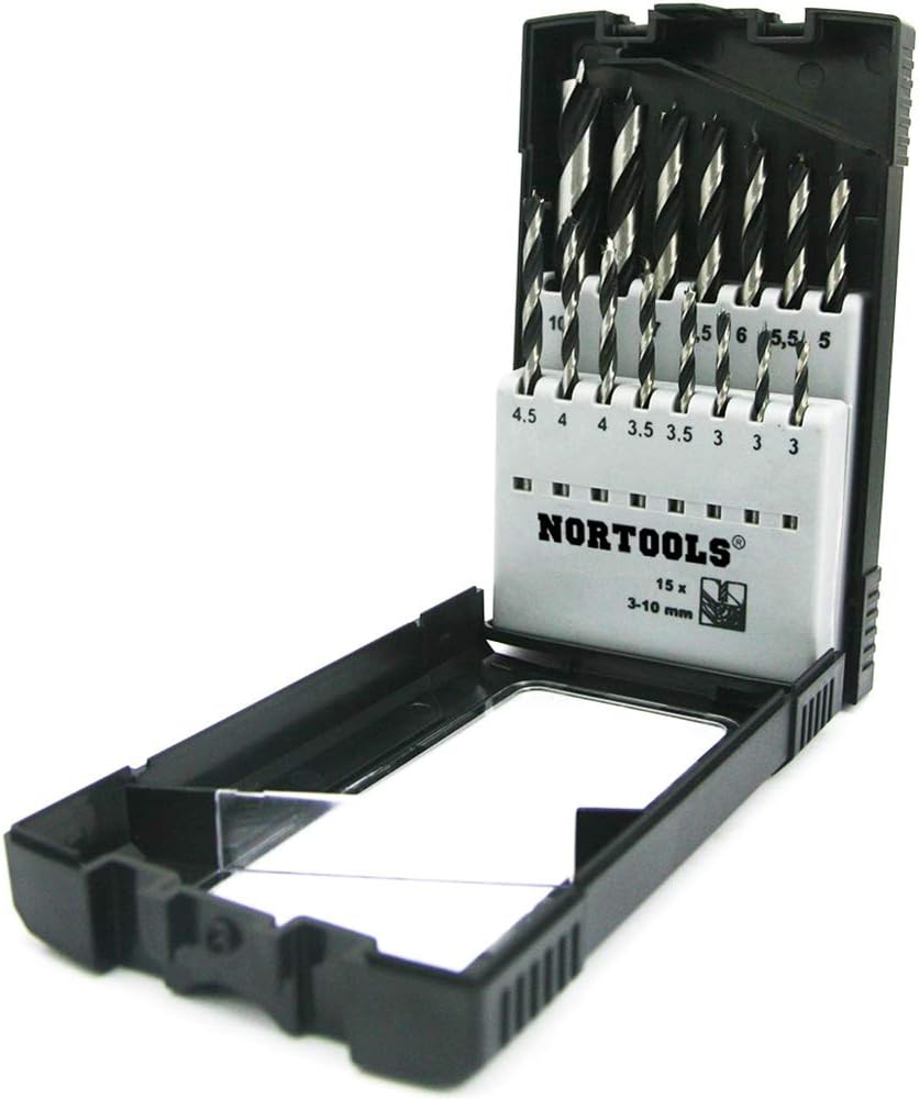 NORTOOLS 15 PCS Brad Point Wood Bits Set Amazon.co.uk DIY & Tools